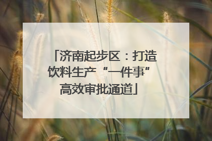 济南起步区：打造饮料生产“一件事”高效审批通道