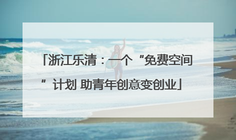 浙江乐清：一个“免费空间”计划 助青年创意变创业