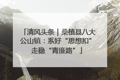清风头条｜桑植县八大公山镇：系好“思想扣” 走稳“青廉路”