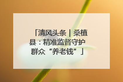 清风头条｜桑植县：精准监督守护群众“养老钱”