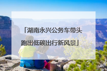 湖南永兴公务车带头跑出低碳出行新风景