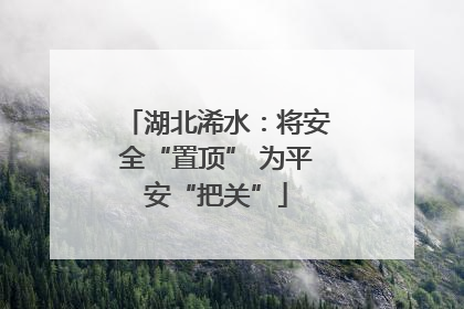 湖北浠水：将安全“置顶” 为平安“把关”