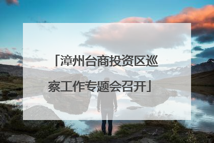漳州台商投资区巡察工作专题会召开