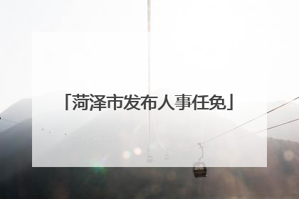 菏泽市发布人事任免