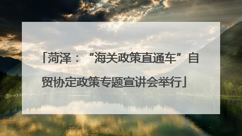 菏泽：“海关政策直通车”自贸协定政策专题宣讲会举行