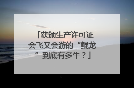 获颁生产许可证 会飞又会游的“鲲龙”到底有多牛？