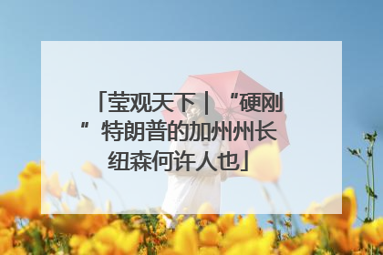 莹观天下｜“硬刚”特朗普的加州州长纽森何许人也