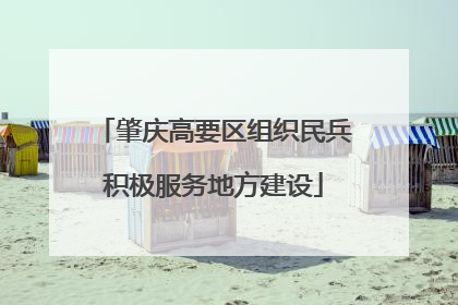 肇庆高要区组织民兵积极服务地方建设