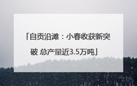 自贡沿滩：小春收获新突破 总产量近3.5万吨