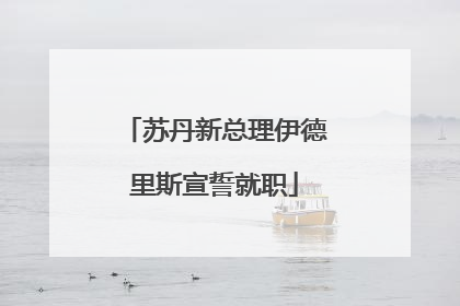 苏丹新总理伊德里斯宣誓就职