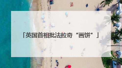 英国首相批法拉奇“画饼”