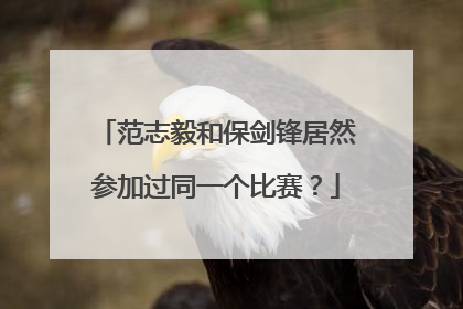 范志毅和保剑锋居然参加过同一个比赛？