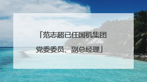 范志超已任国机集团党委委员、副总经理