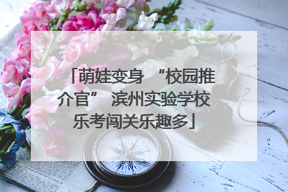 萌娃变身 “校园推介官” 滨州实验学校乐考闯关乐趣多