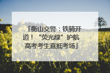 衡山交警：铁骑开道！“荧光绿”护航高考考生直抵考场