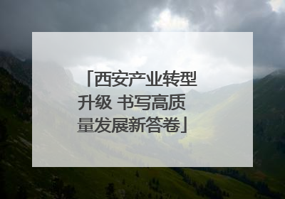 西安产业转型升级 书写高质量发展新答卷