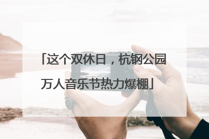 这个双休日，杭钢公园万人音乐节热力爆棚
