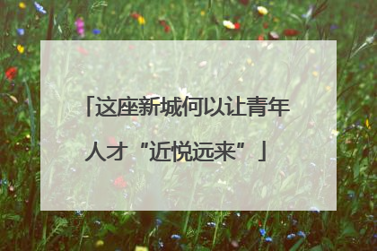 这座新城何以让青年人才“近悦远来”