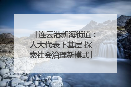 连云港新海街道：人大代表下基层 探索社会治理新模式