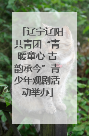 辽宁辽阳共青团“青暖童心 古韵承今”青少年观剧活动举办