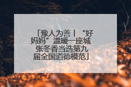 豫人为善丨“好妈妈”温暖一座城 张冬香当选第九届全国道德模范