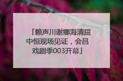 赖声川谢娜海清屈中恒现场见证，会昌戏剧季003开幕