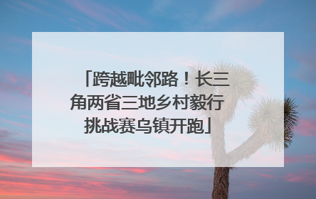 跨越毗邻路！长三角两省三地乡村毅行挑战赛乌镇开跑