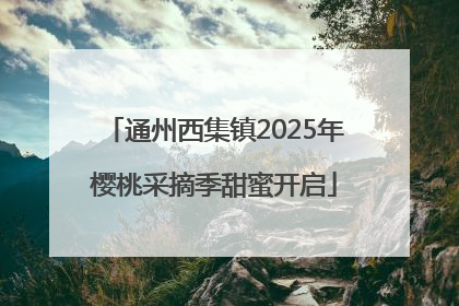 通州西集镇2025年樱桃采摘季甜蜜开启