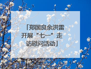 郑国良余洪雷开展“七一”走访慰问活动