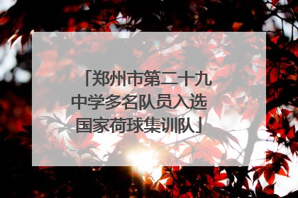郑州市第二十九中学多名队员入选国家荷球集训队