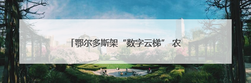 鄂尔多斯架“数字云梯” 农牧民告别“追着信号打电话”