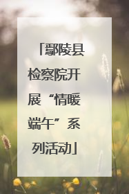 鄢陵县检察院开展“情暖端午”系列活动