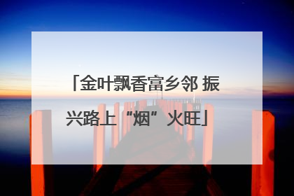 金叶飘香富乡邻 振兴路上“烟”火旺