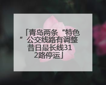 青岛两条“特色”公交线路有调整 昔日最长线312路停运