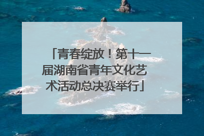 青春绽放！第十一届湖南省青年文化艺术活动总决赛举行