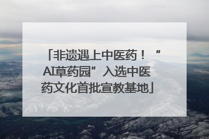 非遗遇上中医药！“AI草药园”入选中医药文化首批宣教基地