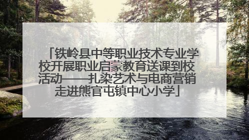 铁岭县中等职业技术专业学校开展职业启蒙教育送课到校活动——扎染艺术与电商营销走进熊官屯镇中心小学