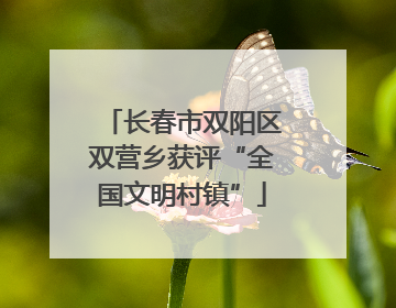 长春市双阳区双营乡获评“全国文明村镇”