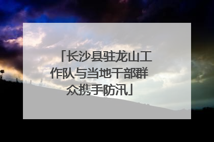 长沙县驻龙山工作队与当地干部群众携手防汛