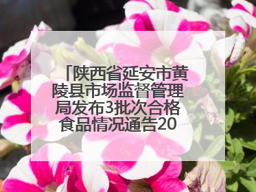 陕西省延安市黄陵县市场监督管理局发布3批次合格食品情况通告2025年第2号