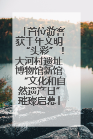 首位游客获千年文明“头彩”！大河村遗址博物馆新馆“文化和自然遗产日”璀璨启幕