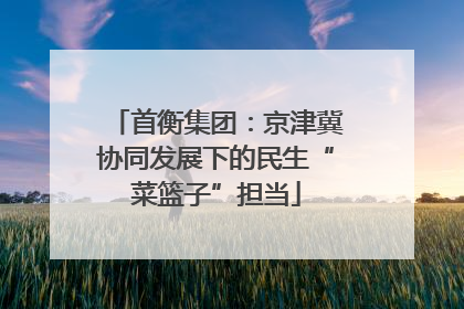首衡集团：京津冀协同发展下的民生“菜篮子”担当