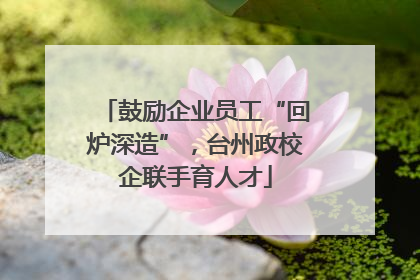 鼓励企业员工“回炉深造”，台州政校企联手育人才