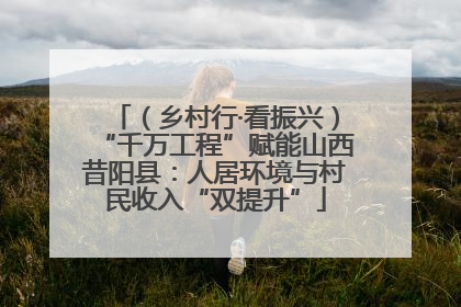 （乡村行·看振兴）“千万工程”赋能山西昔阳县：人居环境与村民收入“双提升”