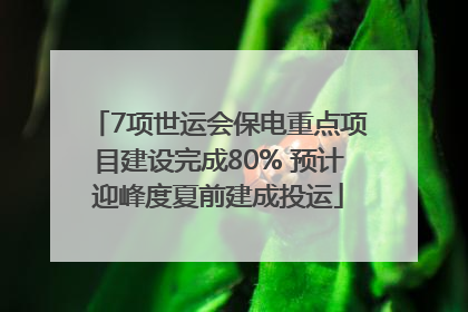 7项世运会保电重点项目建设完成80% 预计迎峰度夏前建成投运