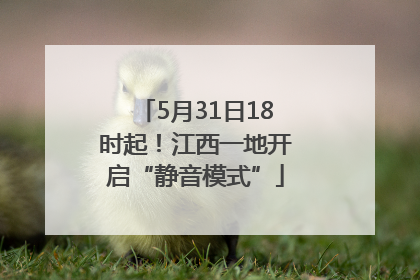 5月31日18时起！江西一地开启“静音模式”