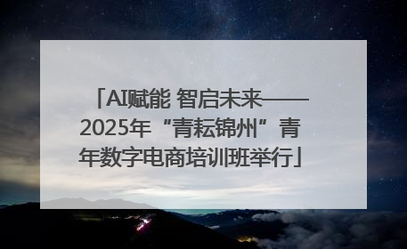 AI赋能 智启未来——2025年“青耘锦州”青年数字电商培训班举行
